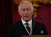 King Charles III during the Accession Council at St James's Palace, London, Credit PA 