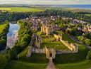 A view over Warkworth Castle and the surrounding village which has topped the list of British villages which have risen in value for 20 years straight.