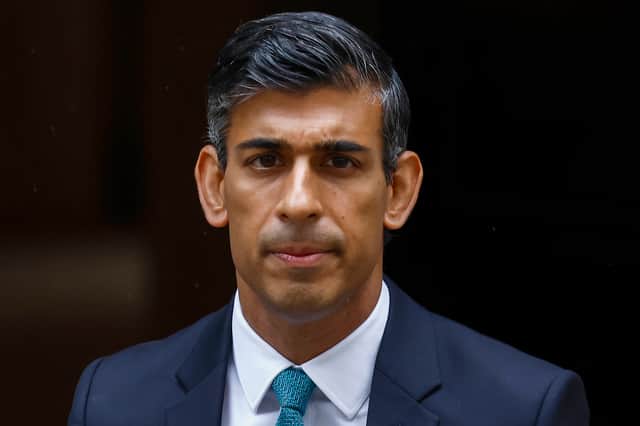  Prime Minister Rishi Sunak leaves 10 Downing Street for his first Prime Minister's Questions on October 26, 2022 in London, England. It was Mr Sunak's first Prime Minister's Questions since taking office yesterday, following the resignation of Liz Truss. (Photo by Jeff J Mitchell/Getty Images)