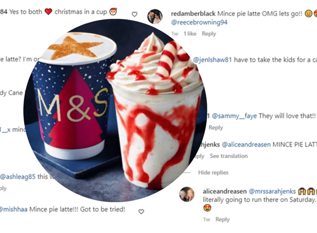 <p>M&S have revealed a festive first: the Candy Cane Frappe</p>