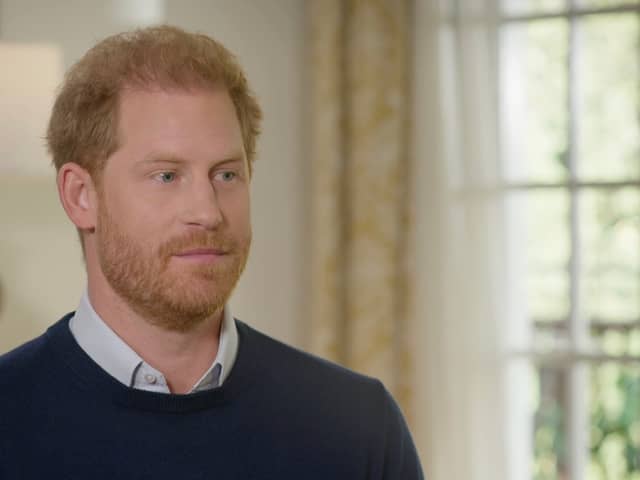 Prince Harry has been accused of backtracking after insisting he and Meghan Markle did not label the royal family racist (Photo: ITV)