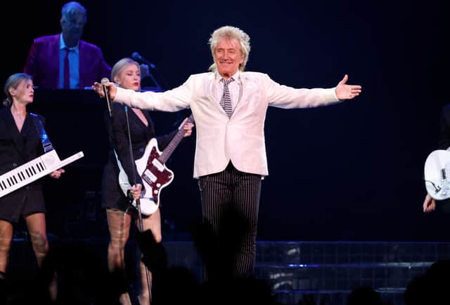 Sir Rod Stewart is renowned for being a Tory supporter, but did not shy away for urging voters to bring in the Labour Party at the next general election - Credit: Getty