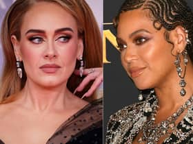 Beyonce (right) leads this year’s pack of Grammy nominees with nine chances at gold, ahead of rapper Kendrick Lamar coming in at eight, and balladeers Adele (left) and Brandi Carlile scoring seven each. 