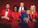 Comic Relief - Red Nose Day 2023,17-02-2023,Joel Dommett, AJ Odudu, Paddy McGuinness, David Tennant, Zoë Ball,BBC/Comic Relief,Nicky Johnston