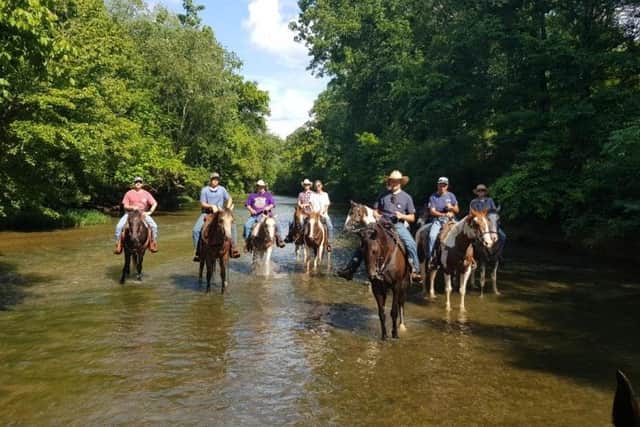 I enjoyed trail rides with the County Sheriff and his friends and family.