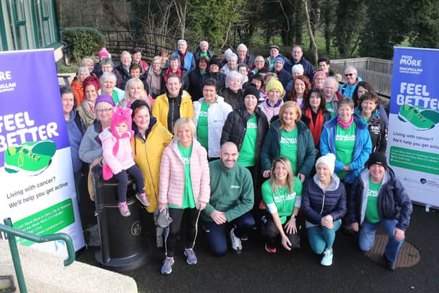 Some of those who took part in the walk at Roe Valley Country Park on World Cancer Day
