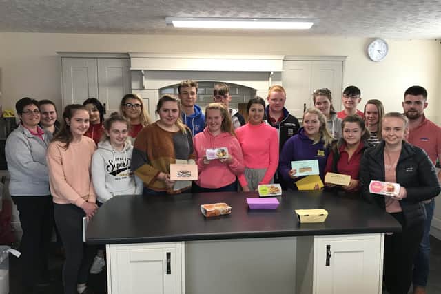 Second-year National Diploma Students visiting Davisons Puddings as part of their Quality Assurance Unit prior to the introduction of the Coronavirus social distancing guidelines.