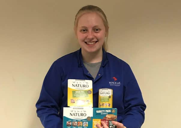 National Diploma student Lucy Stewart completes her Industrial Placement at Mackle Pet Foods