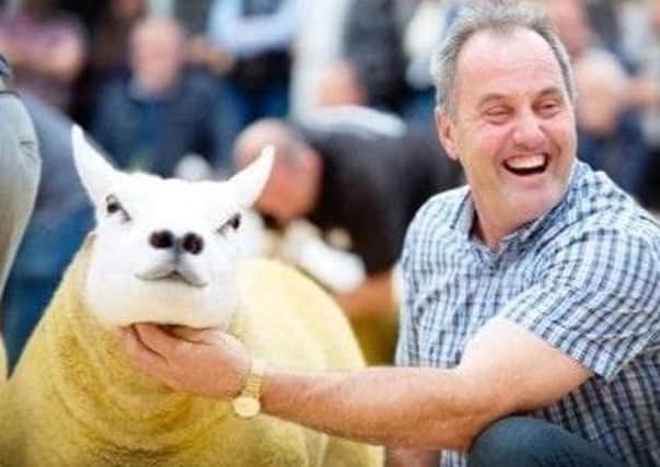 Paddy Donnelly pictured winning first prize in the "Ewe Lambs" flock competition 2019