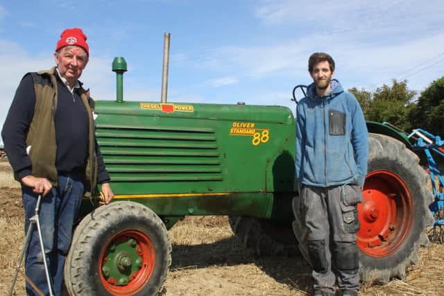 Pictured at the Kircubbin, Portaferry and District Ploughing Match are Boyd Shanks and Eric Breedan from Ballyblack, Newtownards. Pictures: Darryl Armitage