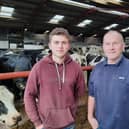 Randal Livingstone and his son, Jack who farm near Caledon in County Armagh