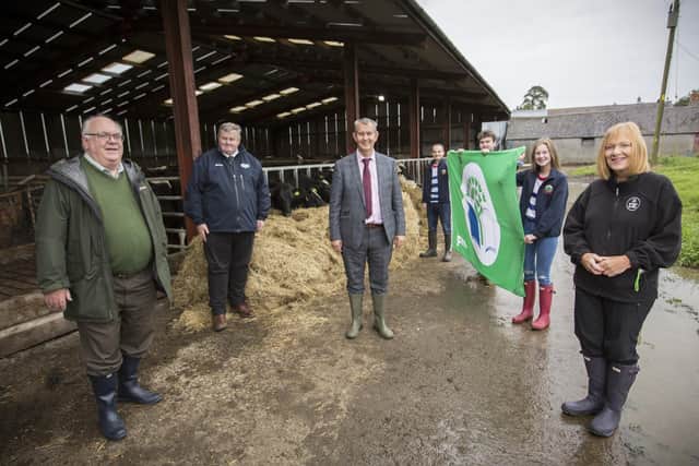 Minister Poots joins Ulster Wildlife’s Chair Ken Brundle, YFCU’s CEO Michael Reid, young people from Lisnamurrican Young Farmers' Club, and Kate Thompson, Director of the Duke of Edinburgh’s Award in Northern Ireland