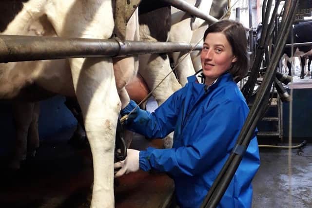 Lynn Keatley, Donemana, Co. Tyrone. Full-time farmer (dairy and sheep) and wife.
