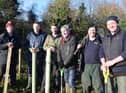 Planting trees on the banks of the River Faughan with the Woodland Trust and the Loughs Agency