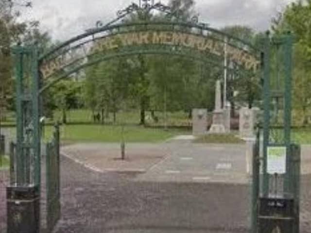 Ballyclare War Memorial Park. Pic courtesy Google