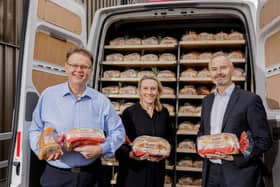 Repro Free by James Connolly Senior management team: From left Nigel Smith COO, Greta Hammel CMO and Patrick Oâ€TMSullivan, CEO inspecting the first batch of the new Gallagherâ€TMs Bakehouse range for delivery. Gallagherâ€TMs is looking to shake-up the packaged bread sector industry with the launch of an innovative range of everyday handcrafted sourdough bread products  The 52-year-old business is changing its brand positioning and offering in line with consumer demand for tastier, more nutritious products which contribute to a healthier lifestyle. The new products deliver on health benefits â€“ such as being a good source of/high in fibre which is good for gut healthâ€“ with one of the products high in Vitamin D3  which is important for building and keeping strong bones. Sourdough is generally rich in prebiotics, which complement good gut health and enhance the bodyâ€TMs ability to absorb vitamins and minerals.