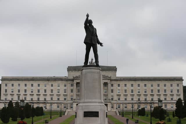 The Lord Edward Carson Statue in the grounds of Stormont in Belfast. Picture: Niall Carson/PA Wire