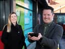 Bronagh Luke, Head of Corporate Marketing at Henderson Group is pictured with Glen Mitchell, Tearfund’s NI Director to launch the Seeds of Hope Appeal for 2020