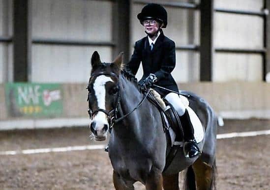 Walk trot winners were Hannah Kernohan and Ozzie - Photo by Equi-Tog