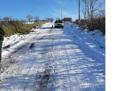 Police are urging caution on roads due to wintry conditions.