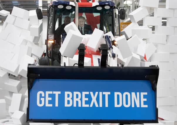 Boris Johnson used a JCB emblazoned with the words ‘Get Brexit Done’ for a PR stunt – but he couldn’t bring the digger to NI without a ‘wash certificate’