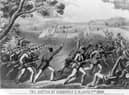 This print shows Fenian Brotherhood (Irish American) troops under the command of Colonel John O'Neill charging the retreating Queen's Own Rifles of Canada commanded by Colonel A. Booker at Ridgeway, Ontario, during the Fenian invasion of Canada. Picture: Picryl.com