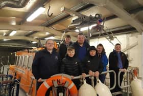 Members of Mourne YFC during their outing to the the lifeboat station in Newcastle