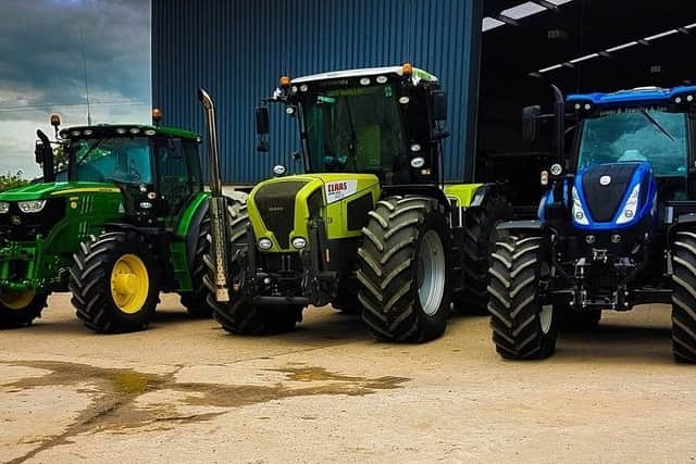 Part of the tractor fleet at J D Townley and son in 2021