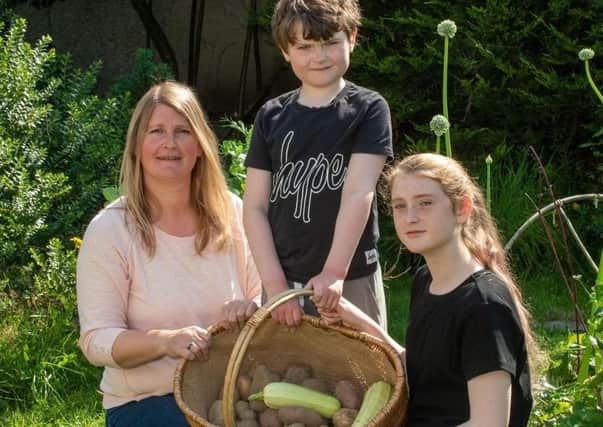 Local mum Hayley Doman with her family have been growing their own vegetables during lockdown and are signed up to the ‘I Can Grow’ project.