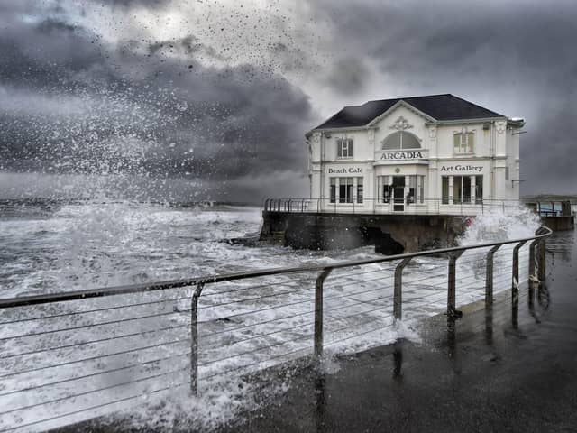 Portush, Co Antrim, pictured on a stormy day in December 2014. Picture: Russell Pritchard/Presseye