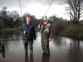 CASTING OFF: DAERA Minister Edwin Poots officially launches the 2020 angling season for more than 20,000 anglers. As one of the top 10 sports in NI Minister Poots is encouraging people to consider angling and enjoy the physical and mental health benefits that it can bring. Pictured with Minister Poots MLA at Shaws Bridge Belfast is professional angler Joe Stitt, member of the Professional Anglers Association of Game Angling Instructors Ireland (PAAGAI). For further info on angling please visit www.nidirect.gov.uk/angling Photo Brian Thomson