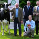 David Dunlop, Chestnutt Animal Feeds, has confirmed the companyâ€TMs continued sponsorship of the March Dungannon Dairy Sale. David is pictutred with Holstein NI vice chairman Iain McLean, secretary John Martin, and auctioneer Michael Taaffe. Photograph: Columba O'Hare/ Newry.ie