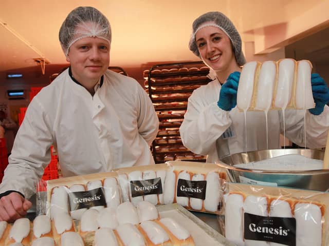 JP Lyttle, Commercial Director at Genesis joins Emma Swan, Asda’s Buying Manager for NI Local at the Genesis bakery.