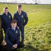 The St Louis Grammar winners: Thomas Kane lives on beef farms and Conall McCaffertys family are sheep farmers. Both are currently in Year 13. Whilst Peter Graham whose parents dont farm has helped at his uncles farm since childhood. He has since entered CAFRE Greenmount College to study Agriculture Science