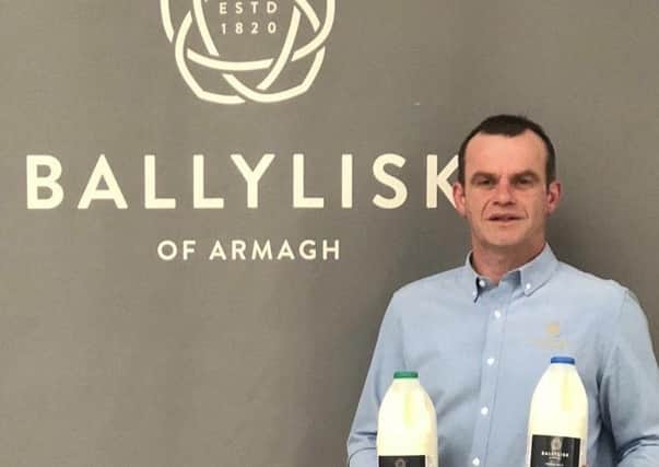 Dean Wright of Ballylisk Dairies with the new milk delivery cartons