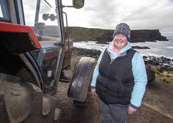 REPRO FREE.. 07/04/20.. Farmer Sandra Hunter who owns the cattle. Pic Steven McAuley/McAuley Multimedia