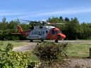 The child was airlifted to Altnagelvin Hospital by the Irish Coast Guard