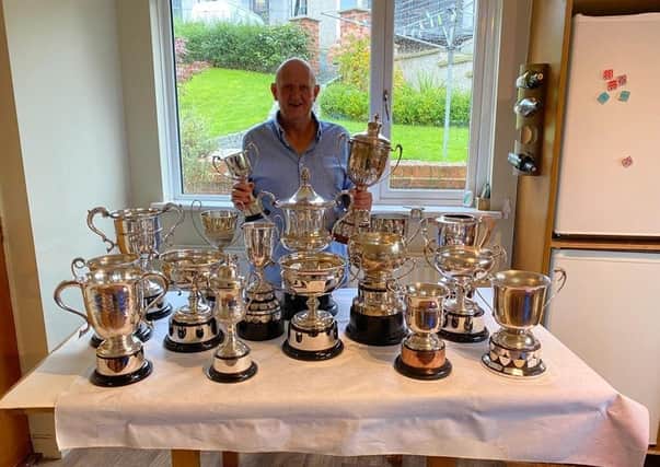 Ronnie Williamson - pictured proudly displaying his 2020 season awards