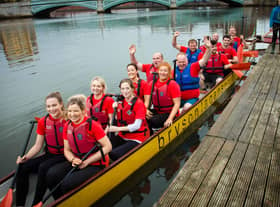 CAFRE’s Agriculture Education Team recently competed in the 2021 Dragon Boat Race on the River Lagan raising £3250 for the Air Ambulance NI charity. Front to back: Sophie Tyner, Naomi Jones, Carrie Smith, Eileen McCloskey, Roisin McCurry, Carla Heaslip, Peter Verhoeven, Brian Robson, Philip Higginson, Jonny Gillespie, Malachy Morgan, Phelim Savage, Philip Holdsworth, John Fegan and Joe Mulholland.