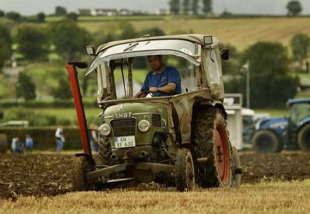 The little Fendt in action during the 24-hour plough. Photo taken by Peter Shaw, supplied by City of Derry YFC.