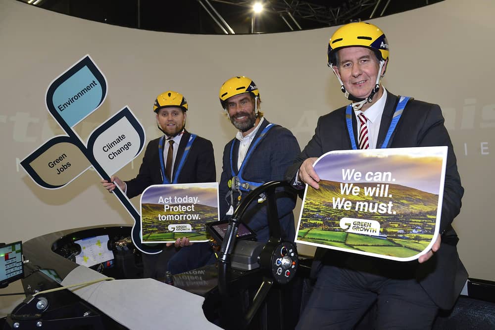 Minister Poots is pictured with Junior Minister Gary Middleton MLA and Dr Iain Percy OBE, CEO of Artemis Technologies.