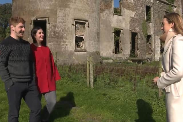 Ryan Greer  and his partner Helenna Howie talk to UTV's Eden Wilson about Kilwaughter Castle