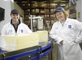 Dale Farm specialist cheese graders Rhonda Grant and Brendan Dunlop.