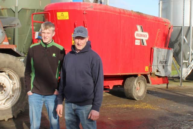 Stephen Hamilton and his son TJ purchased a Redrock twin auger
feeder wagon earlier this year