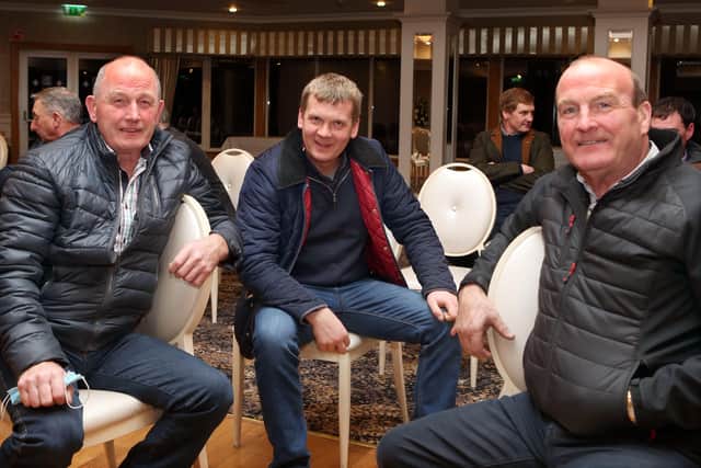 Attending the monthly meeting of Fermanagh Grassland Club are members (from left) Harry O'Neill, Dromore; Trevor Dunn, Brookeborough and Kevin O'Neill, Dromore.