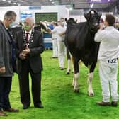 DAERA Minister Edwin Poots pictured with RUAS President Billy Martin at the 35th Royal Ulster Winter Fair, at Lisburn’s Eikon Exhibition Centre.