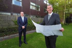 Minister Poots is pictured with CAFRE Director Martin McKendry at Greenmount Campus, Co. Antrim, where the Minister announced a £75million investment plan to refurbish both Greenmount Campus and Loughry Campus, Cookstown.