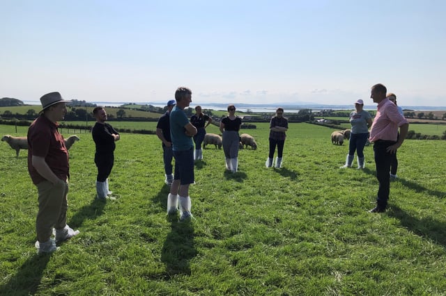 Members of the EIP group on Selective Targeted Anthelmintic Treatment met at John Martin's farm last summer.