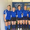 Crumlin YFC’s Junior Girls Football Team (From Left to Right) Emma Knox, Holly Knox, Amy Coulter, Lucy Steele, Katie Mills and Ellie Bassett