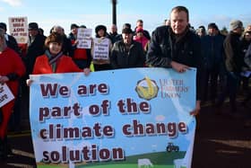 Upper Bann DUP MLA Diane Dodds this week stood alongside farmers and representatives of the agri food sector as they made their views known to MLAs ahead of the climate change debate at Stormont